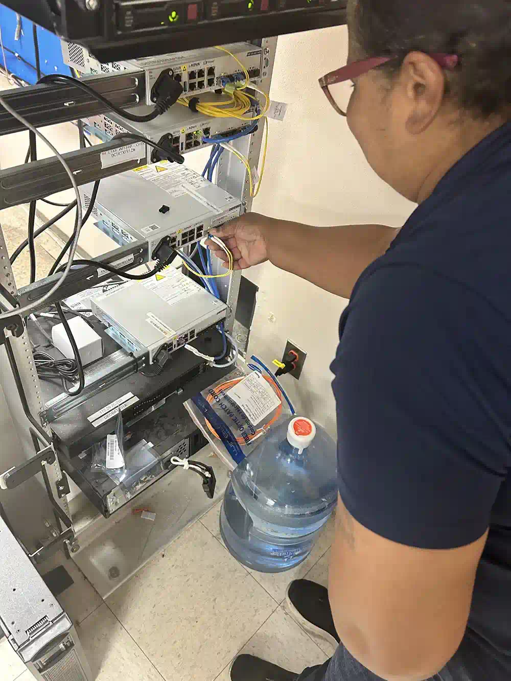 Advanced network installation and configuration by Computer Pro Network technician Carmen